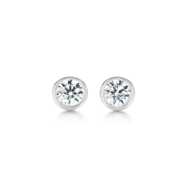 Boucles d’oreilles Diamonds by the Yard par Elsa Peretti en platine 950 mil – Size 0.34 Tiffany & Co.