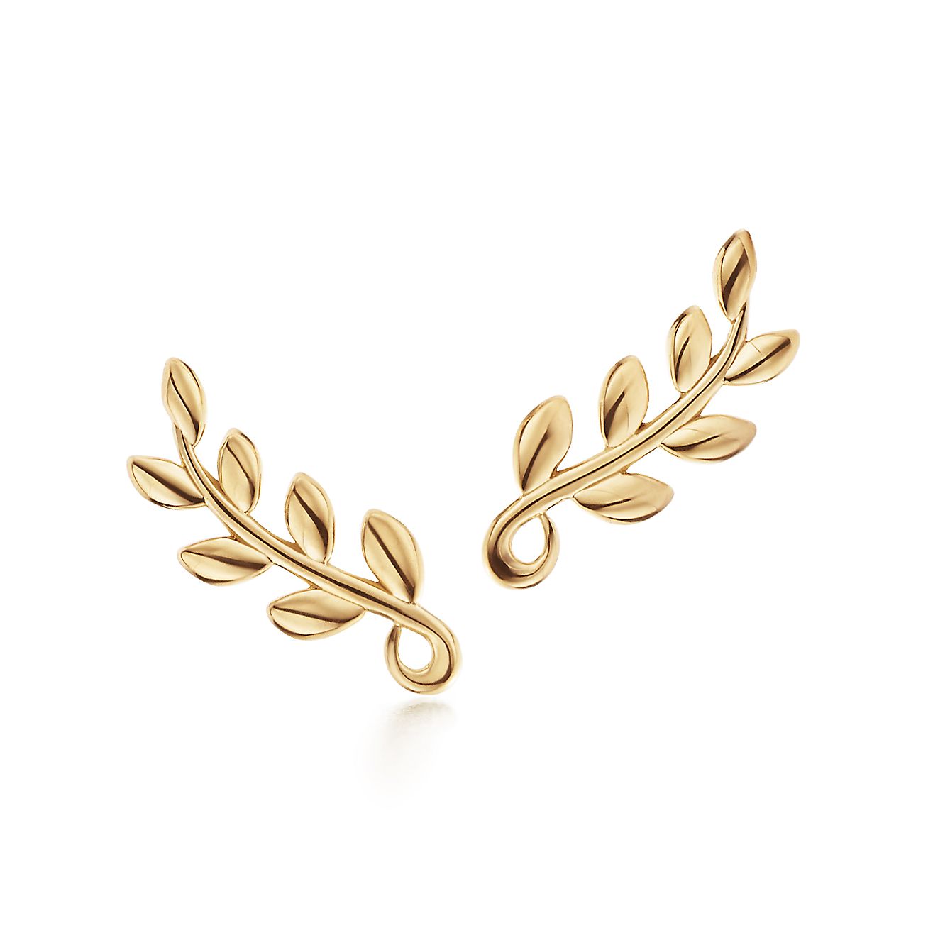 Boucles d'oreilles montantes Olive Leaf Paloma Picasso en or 18 carats Tiffany & Co.