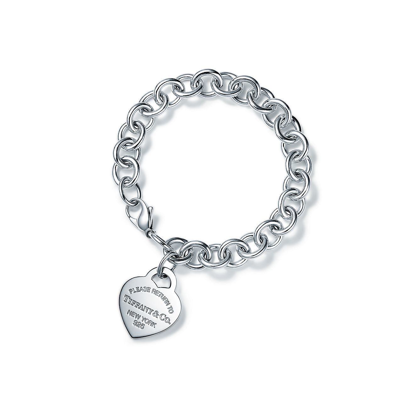 Bracelet Charm Plaque Caur Return to Tiffany en argent 925 millièmes - Size 6.5 in Tiffany & Co.