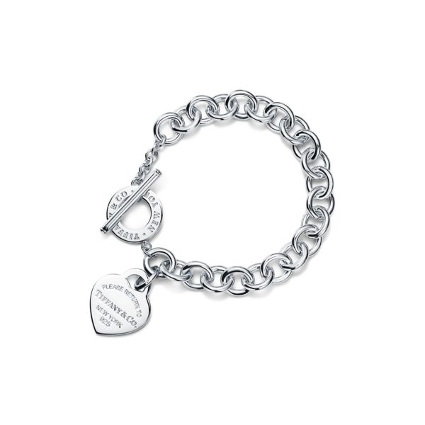 Bracelet Plaque Caur Return to Tiffany avec fermoir à bascule en argent - Size Extra Small Tiffany & Co.