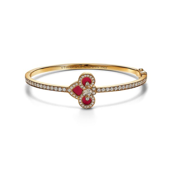 Bracelet Tiffany Fleur de Lis en or jaune 18 cts
