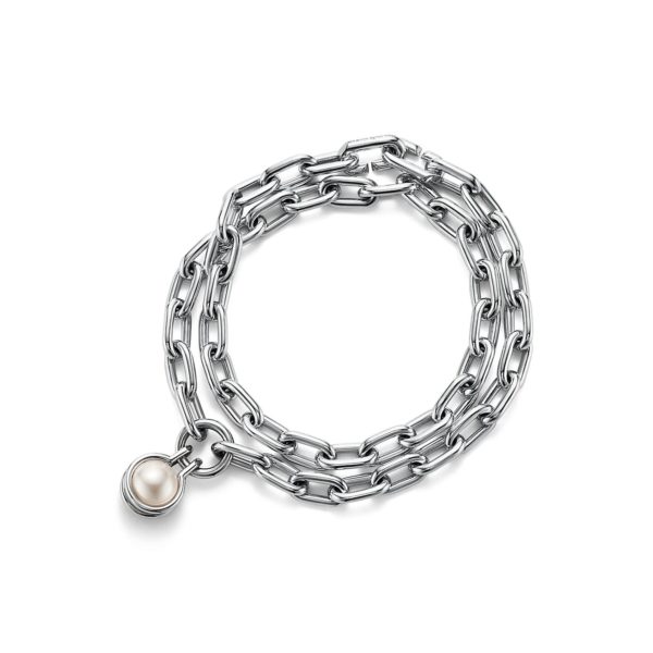 Bracelet Tiffany HardWear en perles d’eau douce et argent 925 mil Medium Tiffany & Co.