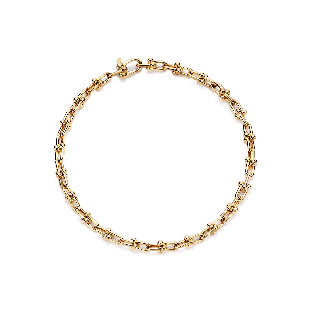 Bracelet à micro-maillons Tiffany HardWear en or jaune 18 carats Medium - Size Small Tiffany & Co.