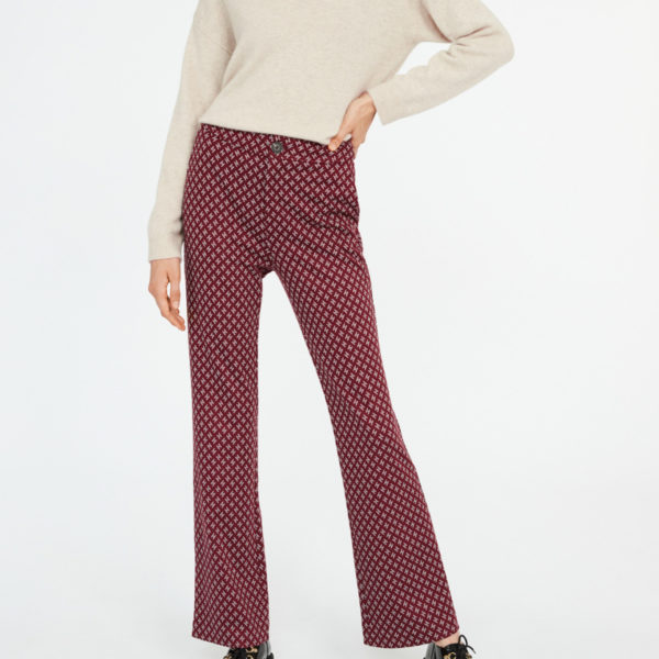 Pantalon bicolore taille haute imprimé – Claudie Pierlot