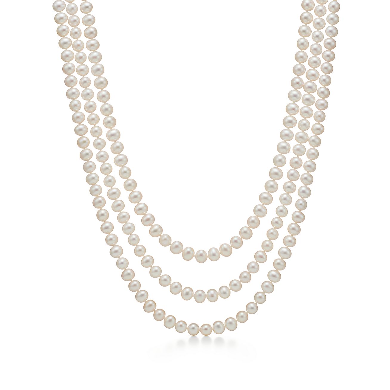 Collier Wrap en perles de la collection Ziegfeld avec fermoir en argent 6-7 mm - Size 6-7 mm Tiffany & Co.
