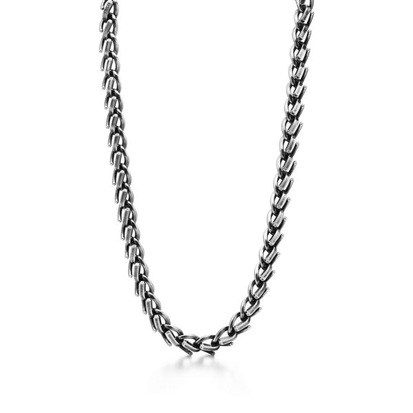 Collier à maillons taille Large Tiffany Forge en argent 925 millièmes noirci - Size 18IN Tiffany & Co.