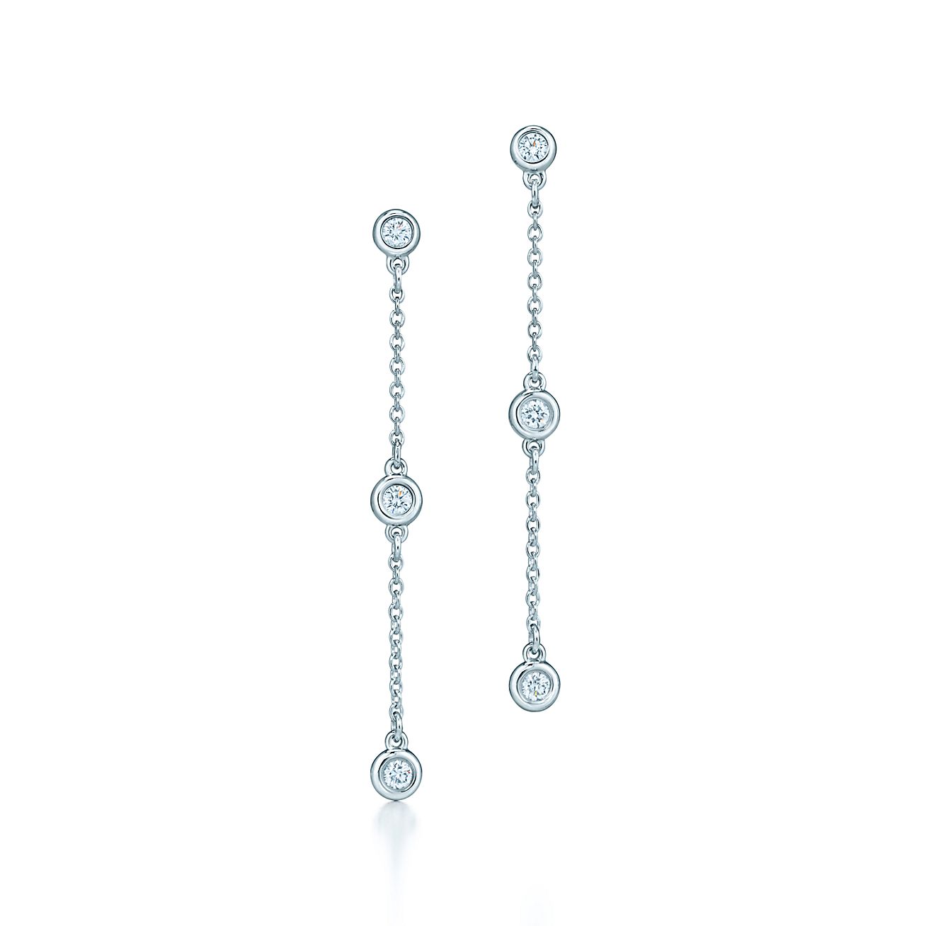 Elsa Peretti Diamonds by the Yard Pendants d'oreilles en argent Tiffany & Co.