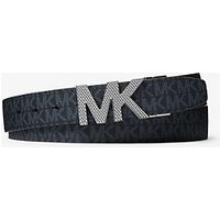 MK Ceinture réversible en cuir et à logo – BLEU AMIRAL/BLEU PÂLE(BLEU) – Michael Kors