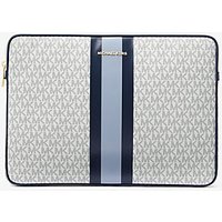 MK Pochette Jet Set rayée avec logo pour ordinateur portable 13 pouces - BLEU MARINE/BLANC/BLEU PÂLE(BLEU) - Michael Kors luxe