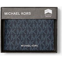 MK Portefeuille compact Harrison à logo avec porte-cartes - BLEU AMIRAL/BLEU PÂLE(BLEU) - Michael Kors luxe