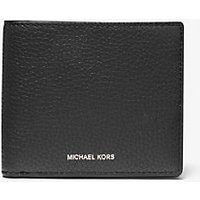 MK Portefeuille compact Hudson en cuir grainé – NOIR(NOIR) – Michael Kors