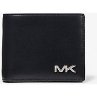 MK Portefeuille compact Varick en cuir avec porte-cartes – NOIR(NOIR) – Michael Kors