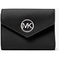 MK Portefeuille enveloppe à trois volets Carmen de taille moyenne en cuir saffiano - NOIR(NOIR) - Michael Kors luxe