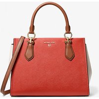 MK Sac Marilyn en cuir saffiano aux couleurs contrastées de taille moyenne – BRIGHT TERRACOTTA MULTI – Michael Kors