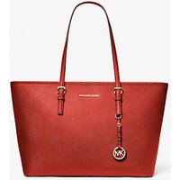 MK Sac à main Jet Set de taille moyenne en cuir saffiano avec glissière supérieure - BR TERRACTTA - Michael Kors luxe