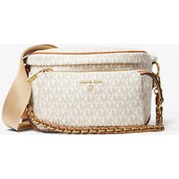 MK Sac ceinture Slater de taille moyenne à logo - VANILLE/NOISETTE(NATUREL) - Michael Kors luxe