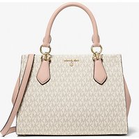 MK Sac porté main Marilyn de taille moyenne avec logo – VANILLA/SOFT PINK – Michael Kors