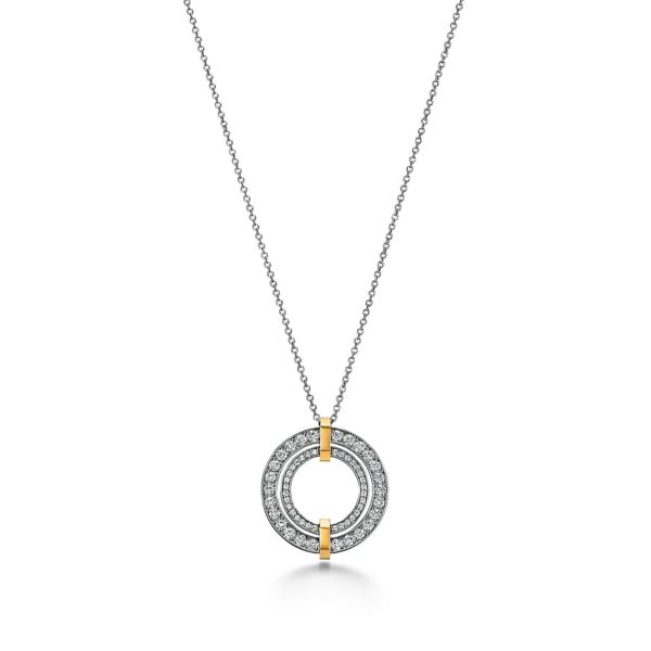 Pendentif Cercle Tiffany Edge en platine