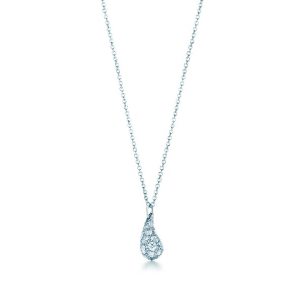 Pendentif Larme par Elsa Peretti en platine 950 millièmes et diamants Tiffany & Co.