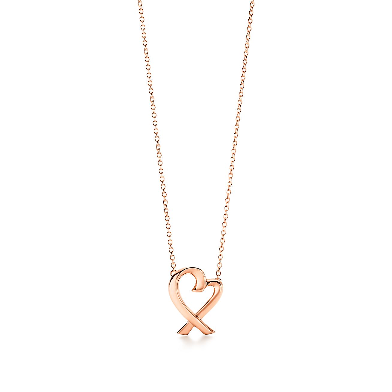 Pendentif Loving Heart Paloma Picasso en or rose 18 carats Small Tiffany & Co.