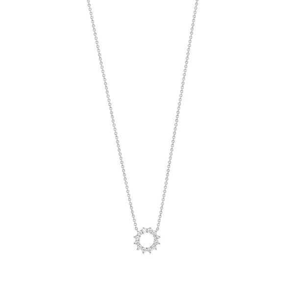 Pendentif Open Circle en platine 950 millièmes et diamants Mini Tiffany & Co.
