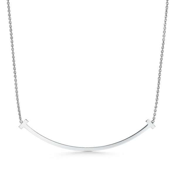 Pendentif Smile Tiffany T extra large en or blanc 18 carats Tiffany & Co.