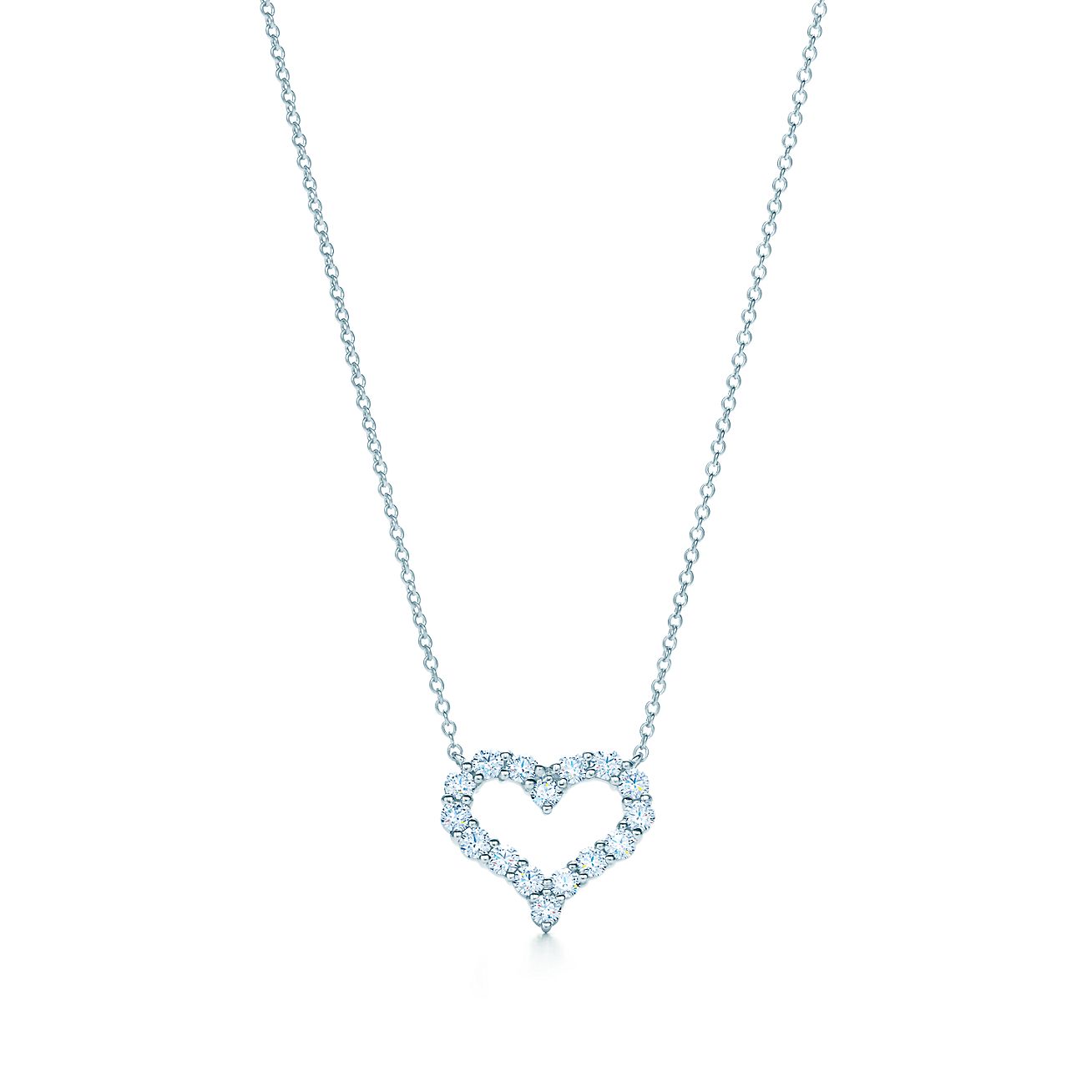 Pendentif Tiffany Hearts en platine et diamants Small Tiffany & Co.