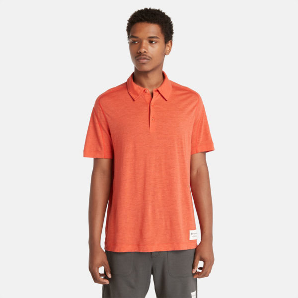Polo Timberland X Icebreaker En Mérinos Et Lin Pour Homme En Orange Orange
