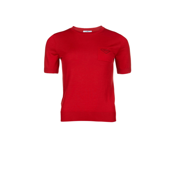 Pull en laine à logo brodé - Prada