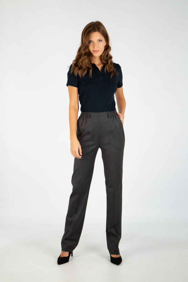 KARTING Pantalon satiné "Gribouille" - Tailles 54 et 56 Femme GRIS FONCE 7XL