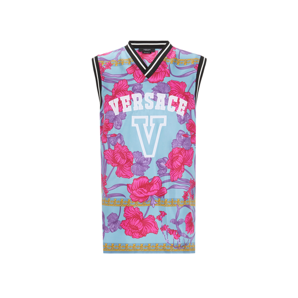 T-shirt Barocco en soie – Versace