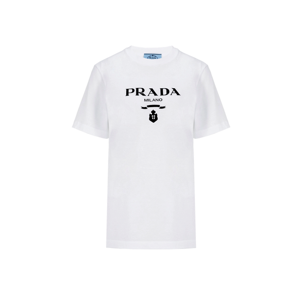 T-shirt à logo en coton - Prada