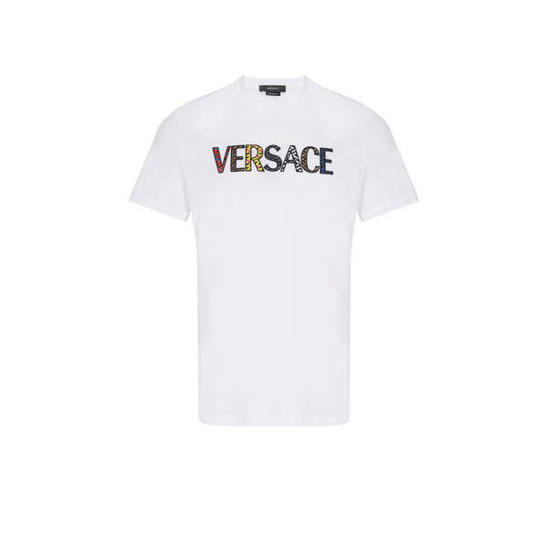 T-shirt à logo en coton - Versace