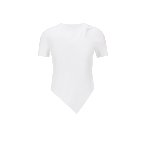 T-shirt asymétrique en maille – Helmut Lang