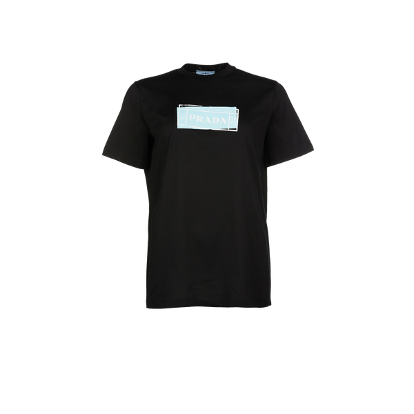 T-shirt en coton imprimé logo - Prada