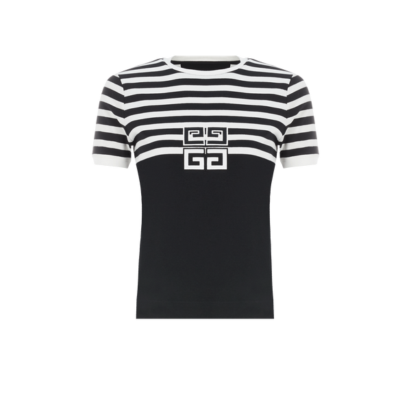 T-shirt rayé avec logo brodé – Givenchy