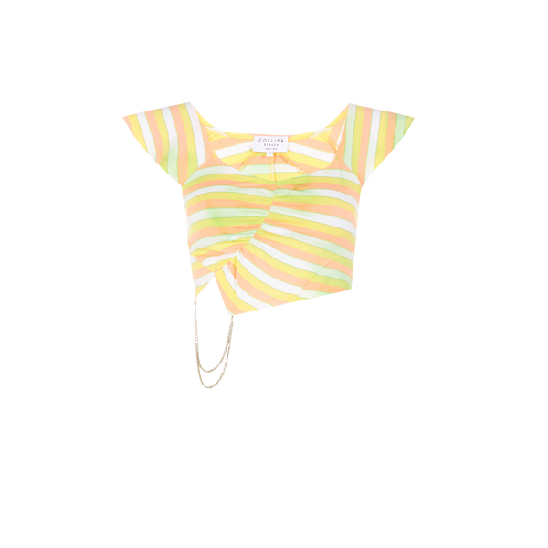 T-shirt rayé en coton - Collina Strada