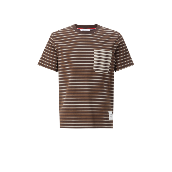 T-shirt rayé en coton - Thom Browne