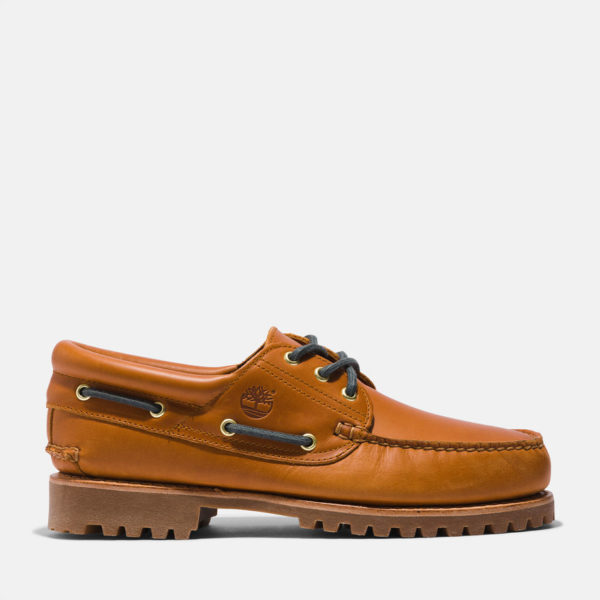 Timberland Chaussure Bateau Cousue Main À 3 Œillets Et Semelle Crantée Pour Homme En Marron Marron