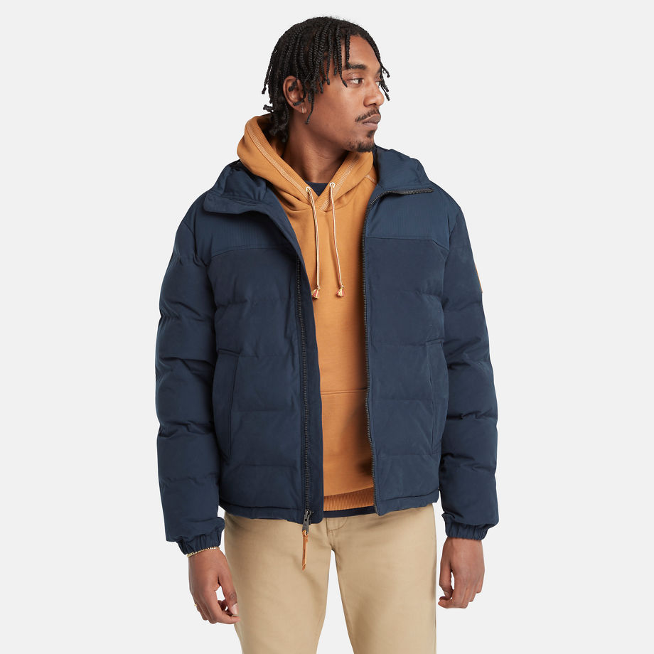 Timberland Doudoune Déperlante À Capuche Mountain Welch Pour Homme En Bleu Marine Bleu Marine