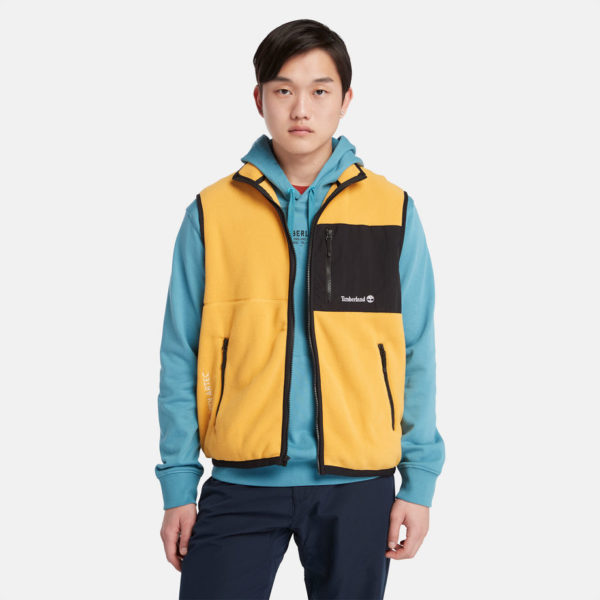 Timberland Gilet En Polaire Outdoor Archive Polartec 200 Series Pour Homme En Jaune Jaune
