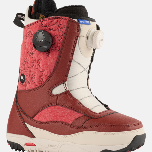 Burton - Boots de snowboard Limelight BOA® pour femme, Red / Stout White, 5.5