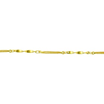 Bracelets Brillaxis  Bracelet  deux rangs 3 motifs torsadés 18 K - Brillaxis