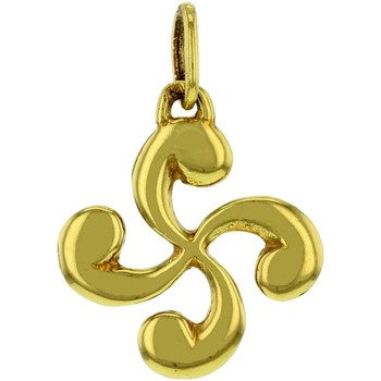 Pendentifs Bijoux Basques  Pendentif croix Basque or jaune 18 carats  diamètre 15mm - Bijoux Basques