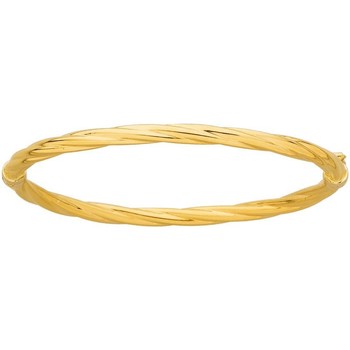 Bracelets Brillaxis  Bracelet jonc torsade or jaune 18 carats 4 mm - Brillaxis
