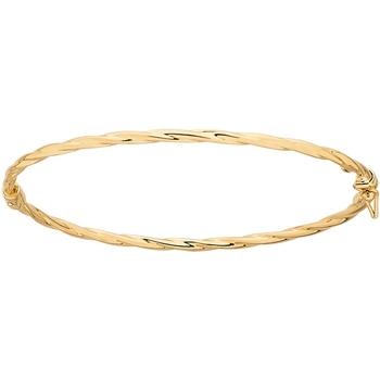 Bracelets Brillaxis  Bracelet jonc torsade or jaune 18 carats 2.3 mm - Brillaxis