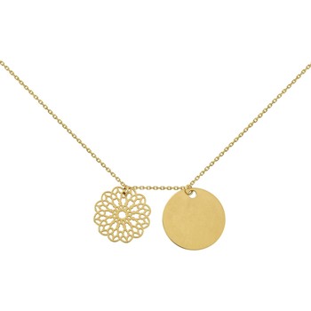 Collier Brillaxis  Collier  Plaque ronde motif dentelle