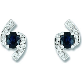Boucles oreilles Brillaxis  Boucles d'oreilles  saphirs diamants or - Brillaxis