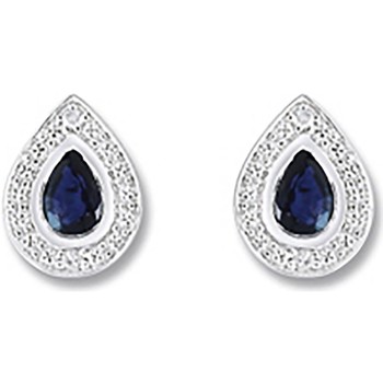 Boucles oreilles Brillaxis  Boucles d'oreilles  saphir et diamant - Brillaxis