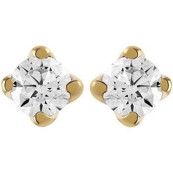Boucles oreilles Brillaxis  Puces diamants  4 griffes or 18 carats - Brillaxis